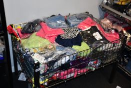 A quantity of assorted as new clothing and related items.