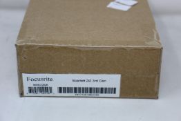 A boxed as new Focusrite Scarlett 2i2 (Third-Generation 2-In, 2 Out USB Audio Interface).