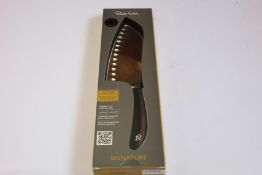 Four boxed as new Robert Welch Signature Deep 17cm Santoku Knives - Dicing (Over 18s only).
