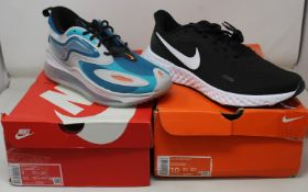 A pair of as new Nike Revolution 5 (UK 9) and a pair of Air Max Zephyr (UK 7).