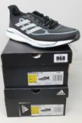 Two pairs of as new Adidas Supernova + M trainers (UK 7, 7.5).