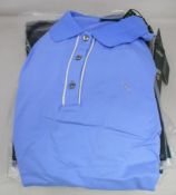 Ten women's as new Chevro Arsie long sleeve golf polos (5 x UK 8, 3 x UK 10, 2 x UK 12).