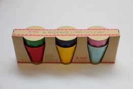 Six as new sets of Rice Melamine espresso cups (Six cups per set).
