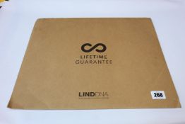 Eleven as new LIND DNA 4-set leather table mats, in various styles to include Nupo Square and