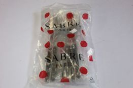 A large quantity of assorted as new Sabre Paris cutlery with teak and faux tortoise handles (