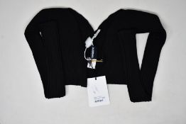 An as new Jacquemus La Maille cardigan in black (Size 32).