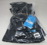 Five pairs of men's as new Odlo Essential short running tights (1 x S, 2 x M, 2 x L).