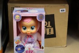 Eight boxed as new Cry Babies Good Night Coney children's dolls.