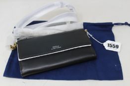 An as new Ralph Lauren black leather chain wallet.