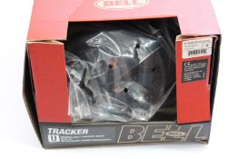 Three Bell - Crest and three Bell - Tracker bicycle helmets, all Universal Adult 54-61cm in grey,