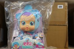 Eight boxed as new Cry Babies Fantasy Tina children's dolls.