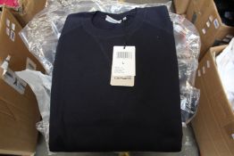Seven as new Carhartt Chase sweatshirts (2 x S, 1 x M, 2 x L, 2 x XL).