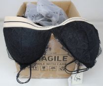 Twelve as new Love Stories Darling Lace bras (Assorted sizes - RRP £53 each).