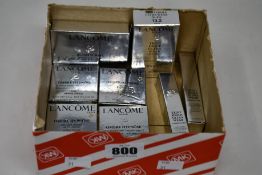 Eight Lancôme toiletries to include Ombre Hypnose, Blush Dubtil, Teint Idole Ultra Wear.