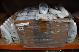 A large quantity of Dove Gentle Exfoliation beauty bar soaps and a quantity of Dove Nourishing