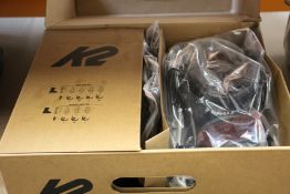 A set of boxed as new K2 Formula snowboard bindings (Large).