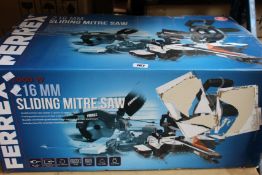A Ferrex 216mm Sliding Mitre Saw (2000W).