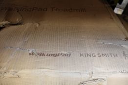 Two pre-owned treadmills to include a Kingsmith walking pad and a Bigzzia motorised treadmill.