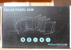 A boxed as new Powapacs Solar Panel 60W.