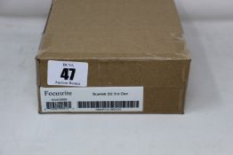A boxed as new Focusrite Scarlett 2i2 (Third-Generation 2-In, 2 Out USB Audio Interface).
