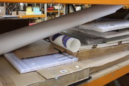 A quantity of frames, prints and posters.