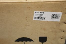 A pre-owned HSM 125.2. shredder.