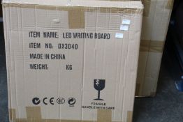 Ten boxed as new LED Writing Boards DX3040.