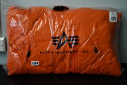 An as new Alpha Industries Polar jacket in orange (3XL).