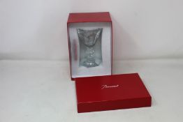 A boxed as new Baccarat Harcourt 1841 glass.
