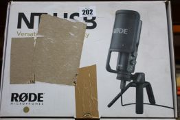A RØDE NT-USB Versatile Studio-quality Condenser USB Microphone.