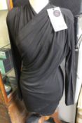An as new GAUGE81 Tver wrap-front stretch-jersey mini dress in black (M - RRP £295).