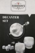 Six boxed as new Harrison's Finest whiskey decanter sets.