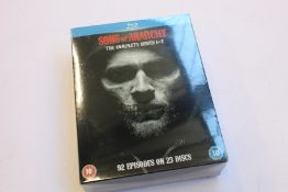 A case of as new Sons of Anarchy S1-7 Blu-Ray DVD sets (Case QTY: 7) (Over 18s only).