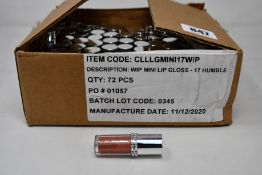 A quantity of mini Limelife by Alcone perfect lip gloss all Shade Humble (Approximately 60 items).