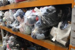 Twelve bags of pre-owned clothing and related items.