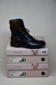 Two pairs of as new Bugatti boots (EU 37, 38).