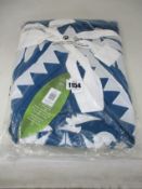 An as new Farm Rio blue patchwork embroidered dress (XL - RRP £220).