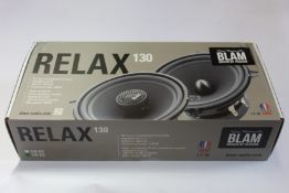 A boxed as new BLAM Relax 130 RS 2 way component speakers system.