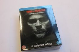 A case of as new Sons of Anarchy S1-7 Blu-Ray DVD sets (Case QTY: 7) (Over 18s only).