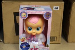 Eight boxed as new Cry Babies Good Night Coney children's dolls.