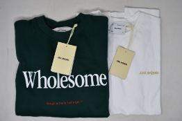 An as new Axel Arigato Wholesome sweatshirt (M) and Trademark T-shirt (S).