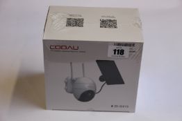 Three boxed as new COOAU PTZ battery-powered security cameras.
