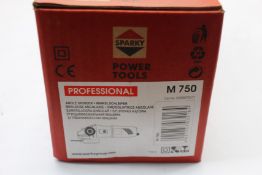 Three boxes of as new Sparky professional angle grinders (M750).