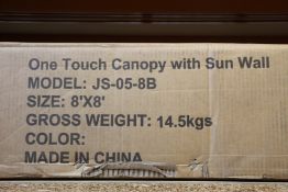 A One Touch Canopy with Sun Wall (Model: JS-05-8B).