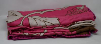 An as new Karen Mabon X Peter Rabbit woven raspberry blanket, part of a limited-edition capsule