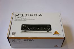 Ten boxed as new Behringer U-Phoria UMC22 audio interface.
