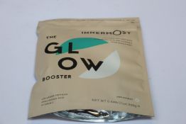 Thirty 200g packets of Innermost Nutrition The Glow Booster collagen skin supplements.