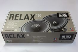 A boxed as new BLAM Relax 130 RS 2 way component speakers system.