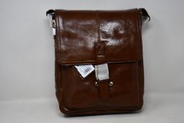 An as new Ashwood Leather Benjamin messenger bag.