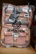 Eight as new Seventeen London Wimbledon backpacks in pink/grey (RRP £40 each).